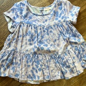 Cat & Jack blue, purple tie dye top